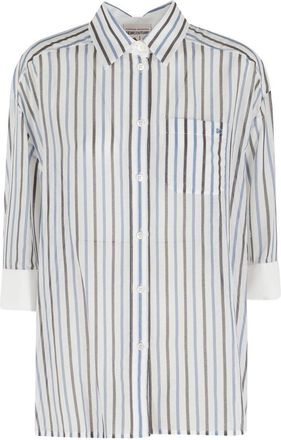 Semicouture Gracia gestreiftes Baumwollhemd
