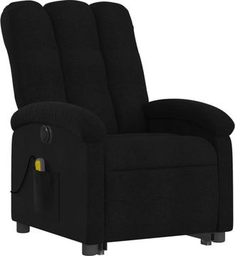 vidaXL Vidaxl - Sill&oacute;n De Masaje El&eacute;ctrico Reclinable Elevable Tela Negro