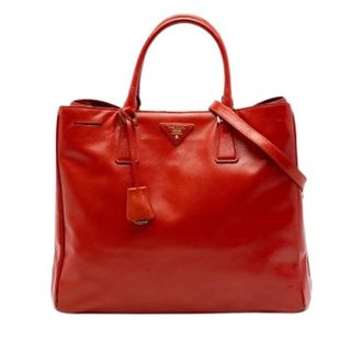 Prada Pre-owned Tote Bags, female, Red, Size: ONE SIZE Pre-owned The Galleria Tote Bag