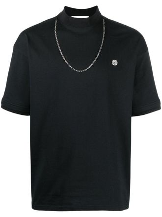 AMBUSH chain-link detail T-shirt - men - Cotton/Polyester - L - Black