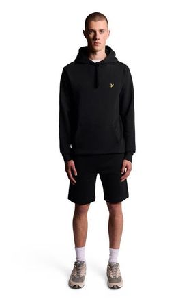 Lyle & Scott Long Sleeve Pull Over Hoodie in Jet Black at Nordstrom, Size Xx-Large