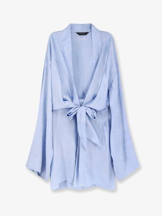 Balenciaga Vestito Mini Wrap in seta - BALENCIAGA - gender_Woman