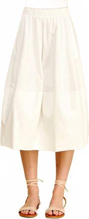 Pinch Design Poplin Midi Skirt In White
