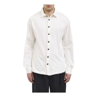 Andrea Ya'aqov Casual Shirts, male, White, Size: L Camicia Regular in Cotone
