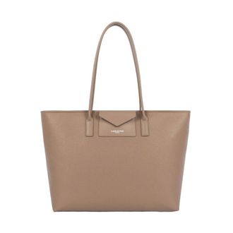 Lancaster Maya Double Tote - Dames - Tassen - Beige - Maat: ONE Size Vinyl