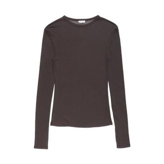 Acne Studios Long Sleeve Tops, female, Brown, Size: XS Thin Long-Sleeve T-Shirt