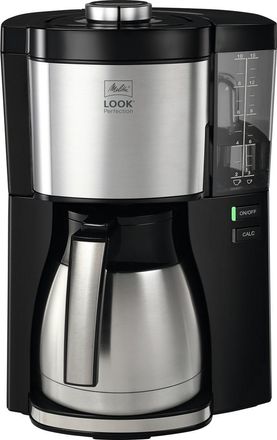 MELITTA Look V Therm Perfection Caffettiera Nera Acciaio Spazzolato