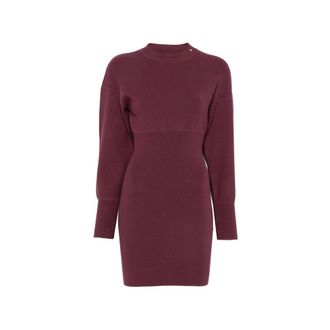 Anine Bing Imane Ribbed-knit Long-sleeve Mini Dress