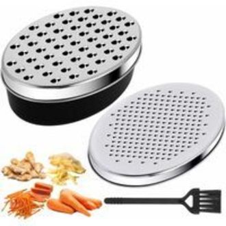 OEM Rallador De Queso Con Recipiente, Rallador De Verduras De Acero Inoxidable Con Recipientes Herm&eacute;ticos, Rallador De Lim&oacute;n Para Queso Cheddar, Jengibre,