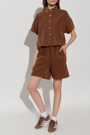 American Vintage Corduroy Shorts, Womens, Brown