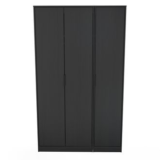 Welcome Furniture Haiti Ready Assembled Wardrobe with 3 Doors - Black Matt - Welcome Furniture | TJ Hughes