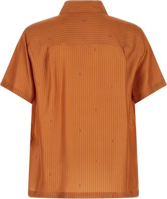 Fendi Mens Orange Silk Blouse