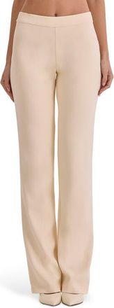 House of CB Chiara Straight Leg Crepe Trousers in Vintage Ivory at Nordstrom, Size X-Small