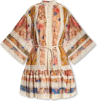 Zimmermann August Lace T - Dames - Korte kleedjes - Veelkleurig - S - Katoen - Kleedjes