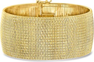 Ross-Simons Italian 30mm 18kt Gold Over Sterling Omega Bracelet