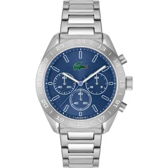 Lacoste Boston Chronograph Bracelet Watch, 42mm in Blue at Nordstrom