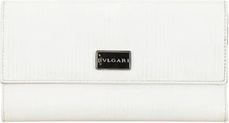 Bulgari Pre-owned Wallets, female, White, Size: ONE SIZE Pre-owned Leather Wallet