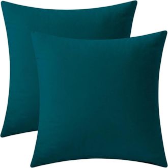 OEM Dos Fundas De Coj&iacute;n De Terciopelo Suave Y Grueso, Decorativas, Cuadradas Y De Color Liso, Ideales Para Sof&aacute;s, Dormitorios Y Coches, De 40 X 40 Cm (16 