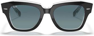 Ray-Ban Sunglasses Rb2186 12943 M State Street Black/Blue Gradient Unisex