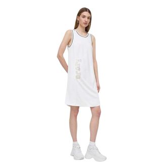 Liu Jo Logo Trim Jurk - Dames - Korte kleedjes - Beige - XS - Kleedjes