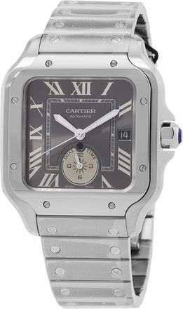 Cartier Pre-owned Cartier Santos Grey Dial Mens Watch WSSA0076