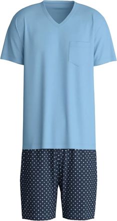 CALIDA v-neck chest-pocket pyjamas - Blue