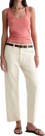 AG - Adriano Goldschmied Analeigh Mid Rise Utility Jeans In Opal Stone