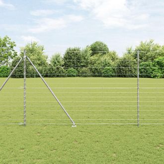 Berkfield Home Field Fence 1.6x50 m Galvanised Steel in Silver