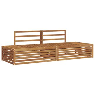 vidaXL Conjunto De Sof&aacute;s De Exterior Natural 203,5 X 83 X 73 Cm Vidaxl