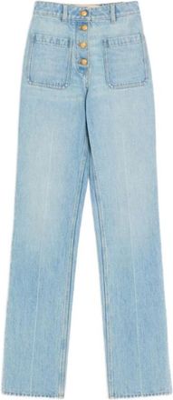 Valentino Straight Jeans, female, Blue, Size: W28 Straight Jeans