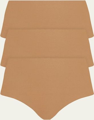 Commando Classic High-Rise Microfiber Bikini Briefs, Pack of 3