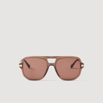 Sandro Lunettes de soleil m&eacute;tal et ac&eacute;tate