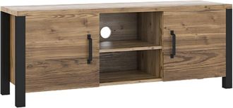 Petits Meubles Mueble TV 2 puertas 147 cm estratificado marrón negro