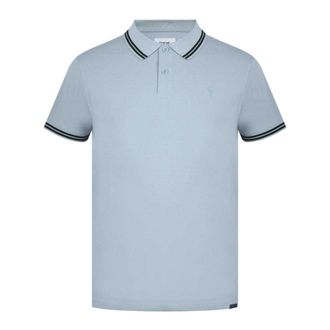 Firetrap Heren Lazer-logo katoenen poloshirt (Blauw/Zwart)