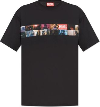 Diesel T-shirt T-Boxty - Heren - T-shirts - Zwart - S - Tops