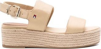 Tommy Hilfiger 48mm braided-wedge sandals - women - Cotton - 37 - Neutrals