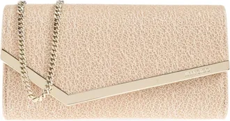 Jimmy Choo London Tassen, Dames, Beige, ONE Size, Leer, Emmie Clutch
