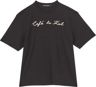 Karl Lagerfeld KL x JP Oversized Karl T-shirt - Dames - T-shirts - Zwart - S - Katoen - Tops