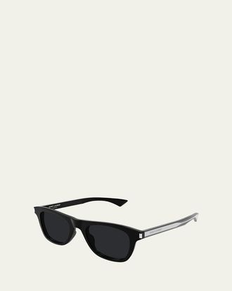 Saint Laurent Mens SL 879-001 Acetate Square Sunglasses