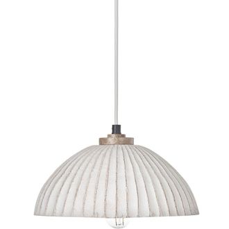 Beliani Pendant Lamp COTTICA Papier-Mâché White