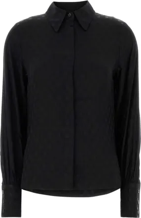 Isabel Marant Black Regular Textured Shirt