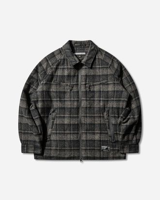 Neighborhood Men s Check Zip Jacket Black