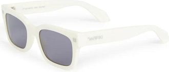 Off-white Sunglasses Square Full Rim, White Frame And Dark Grey Lens Oeri108Midland0107