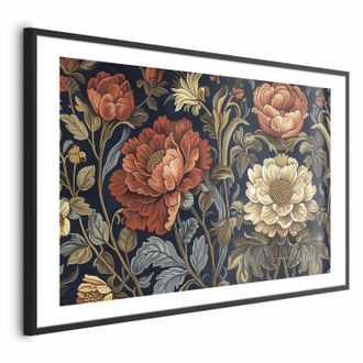 OEM Poster - Grandi Fiori In Stile Arazzo Retr&ograve;