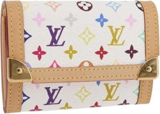 Louis Vuitton Pre-owned Wallets, female, Multicolor, Size: ONE SIZE Pre-owned Vintage Monogram Multicolor Canvas Coin Purse