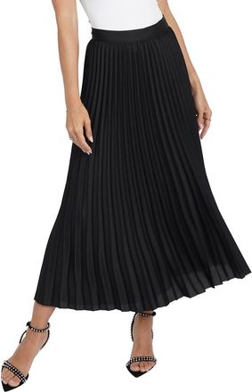 Love Token Nessa Pleated Skirt In Black
