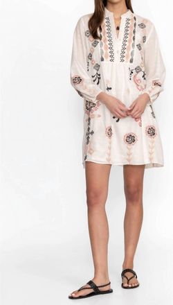 Johnny Was Bellania Button Yoke Field Dress In Olinda Stripe