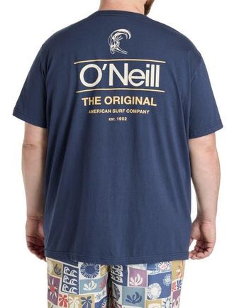 O'Neill Big & Tall Parallel Lines Graphic Tee in Navy at Nordstrom, Size 5X Big