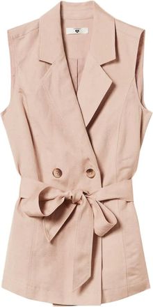 Twin-Set Canotta intrecciata in misto lino - Toni neutri