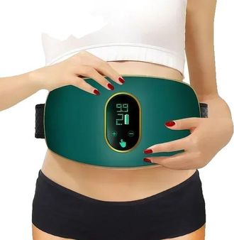 OEM Cintur&oacute;n De Masaje Abdominal, 3 Modos Ajustables, Funci&oacute;n Reafirmante Corporal, Verde